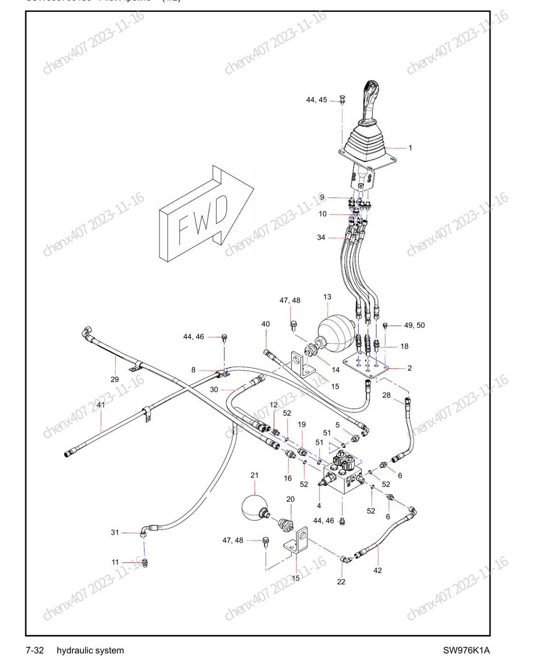 Catálogo de Peças Sany - SW976K - Pá Carregadeira (Inglês) - página 3