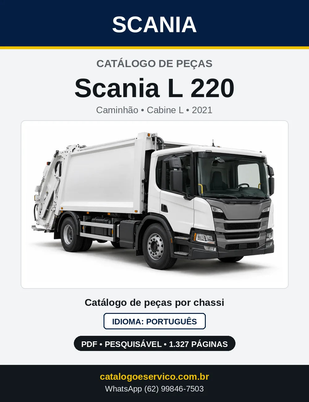 Capa do Catálogo de Peças Scania L 220 em PDF