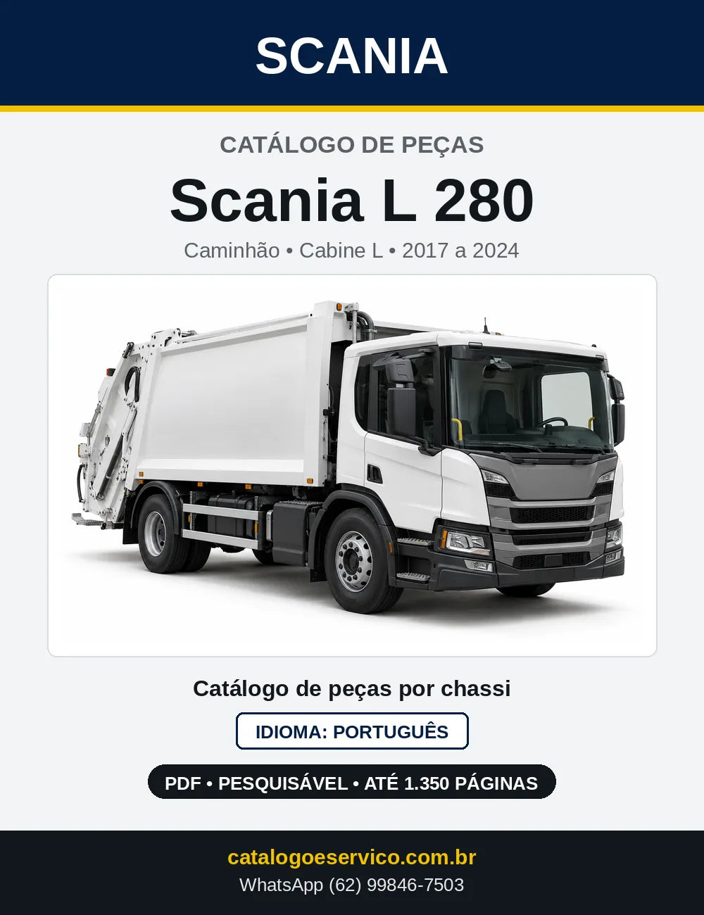 Capa do Catálogo de Peças Scania L 280 em PDF