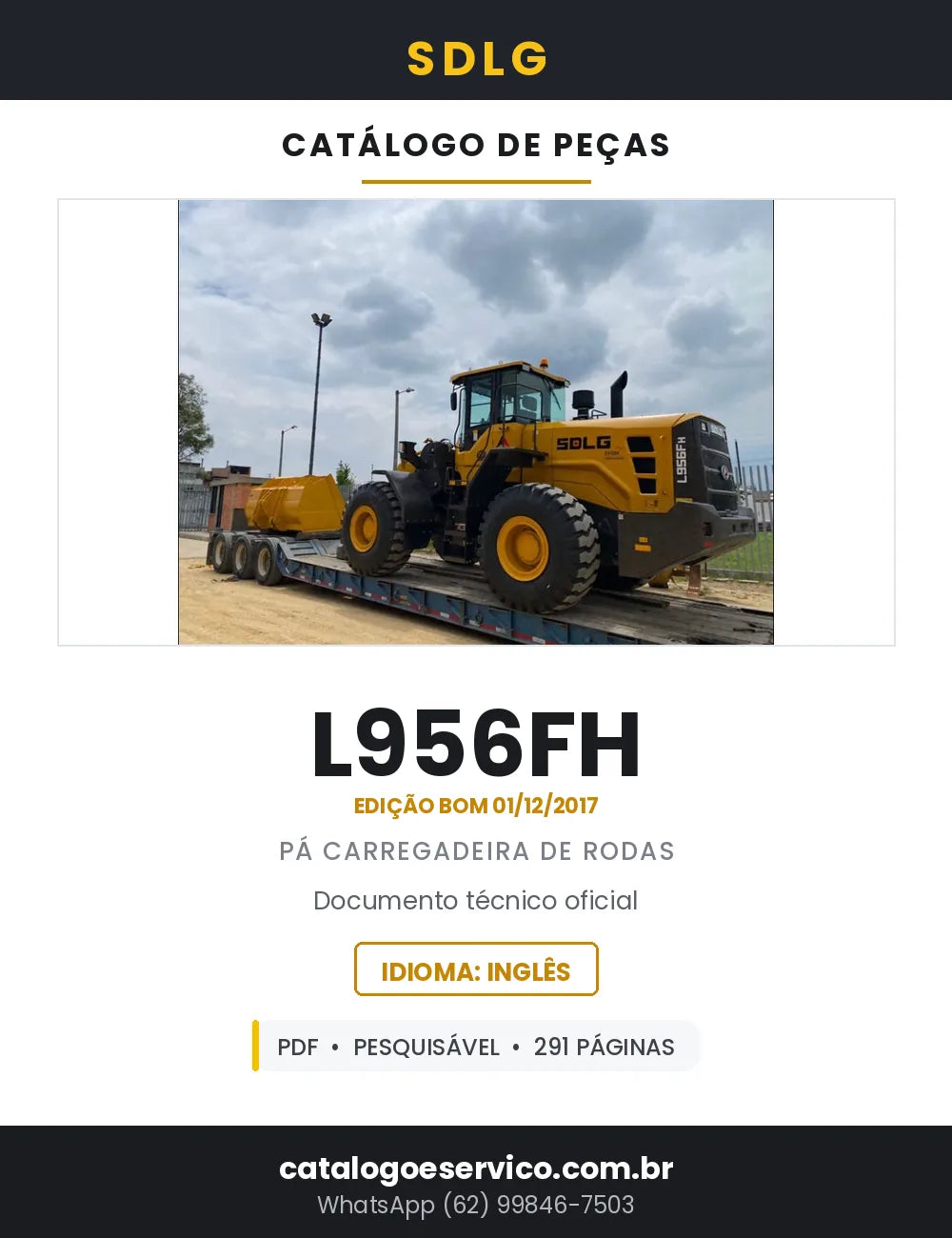 Catálogo de Peças SDLG L956FH Pá Carregadeira de Rodas — 291 Páginas em PDF — capa