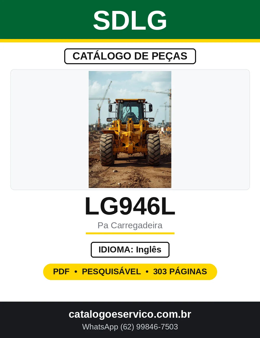 Catálogo de Peças SDLG LG946L Pá Carregadeira — capa