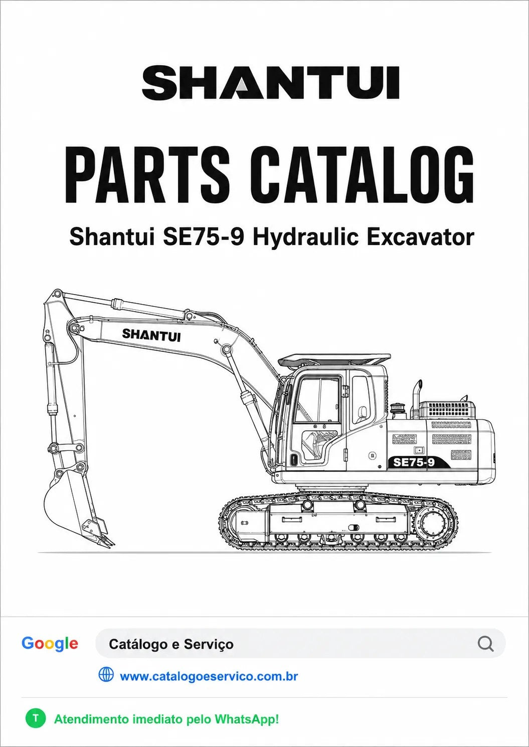 Catálogo de Peças SE75-9 Shantui Escavadeira Hidráulica