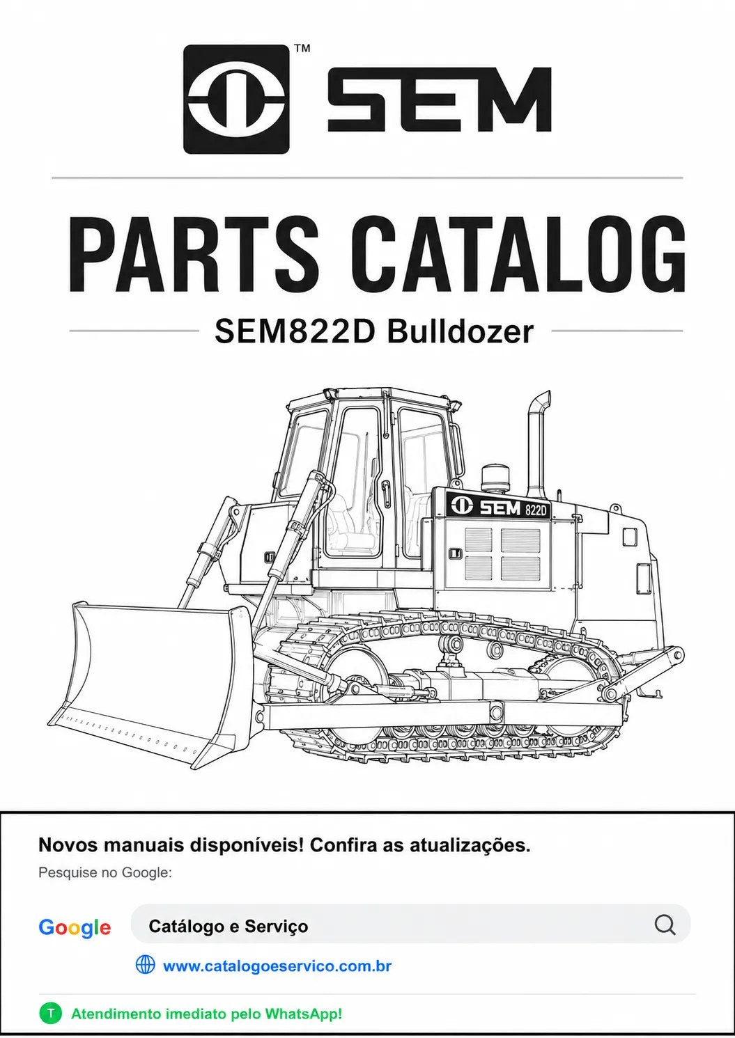 Catálogo de Peças SEM822D SEM Trator de Esteiras