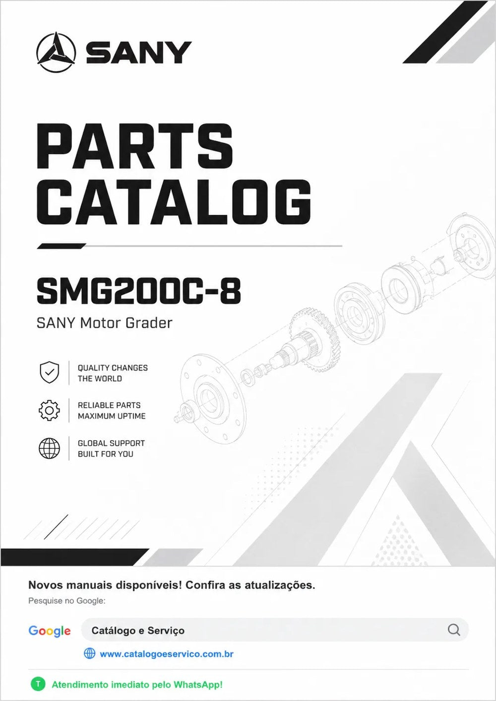 Catálogo de Peças SMG200C-8 Sany Motoniveladora