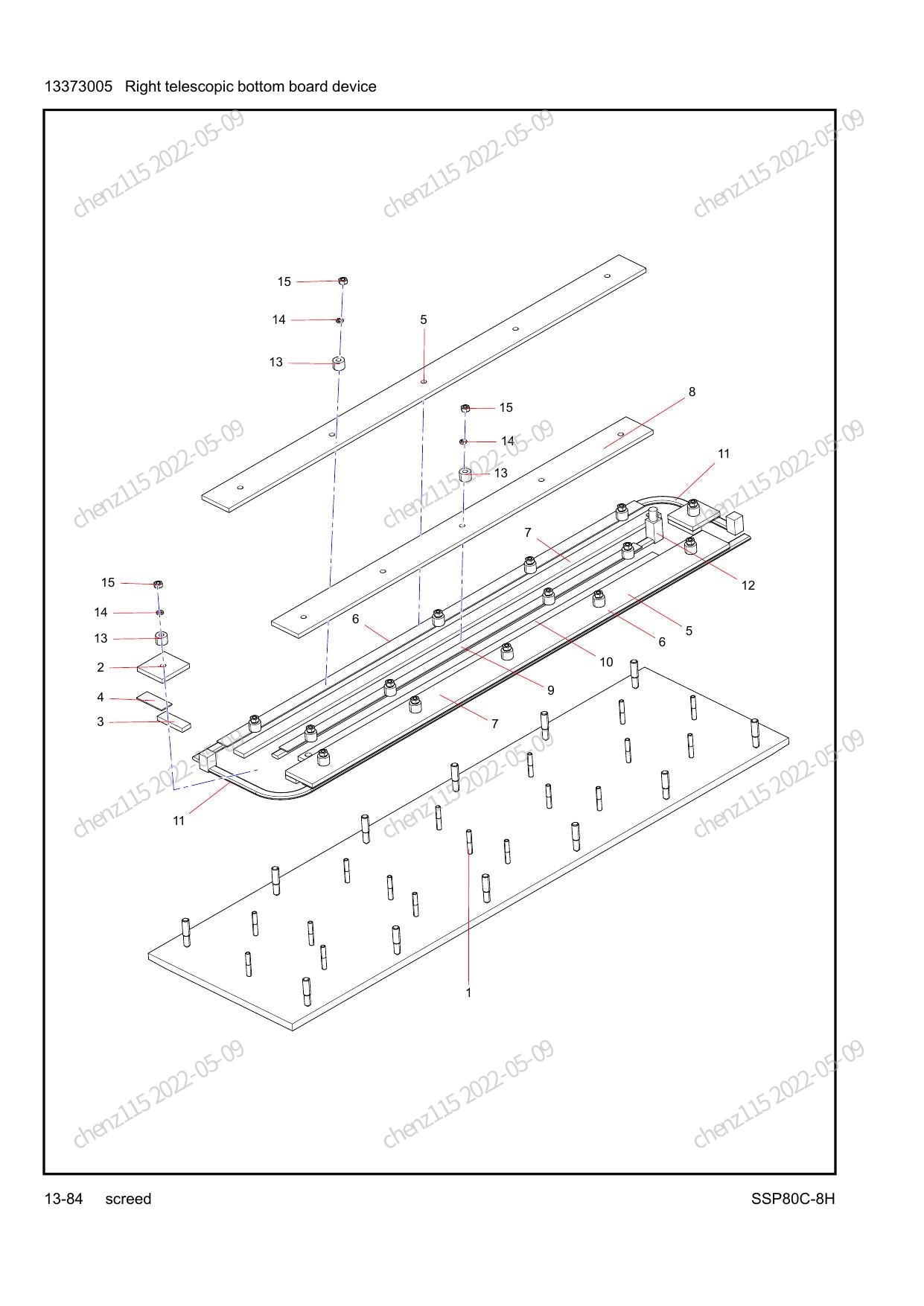 Catálogo de Peças SSP80C-8H Sany Pavimentadora - página 3