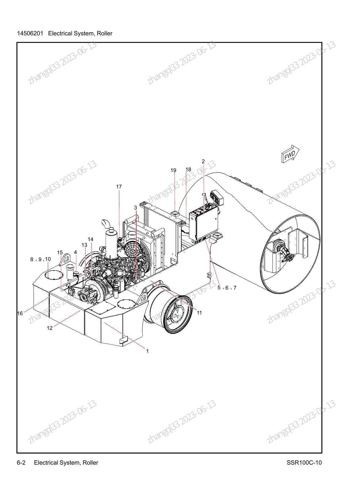 Catálogo de Peças SSR100C-10 Sany Rolo Compactador - página 2