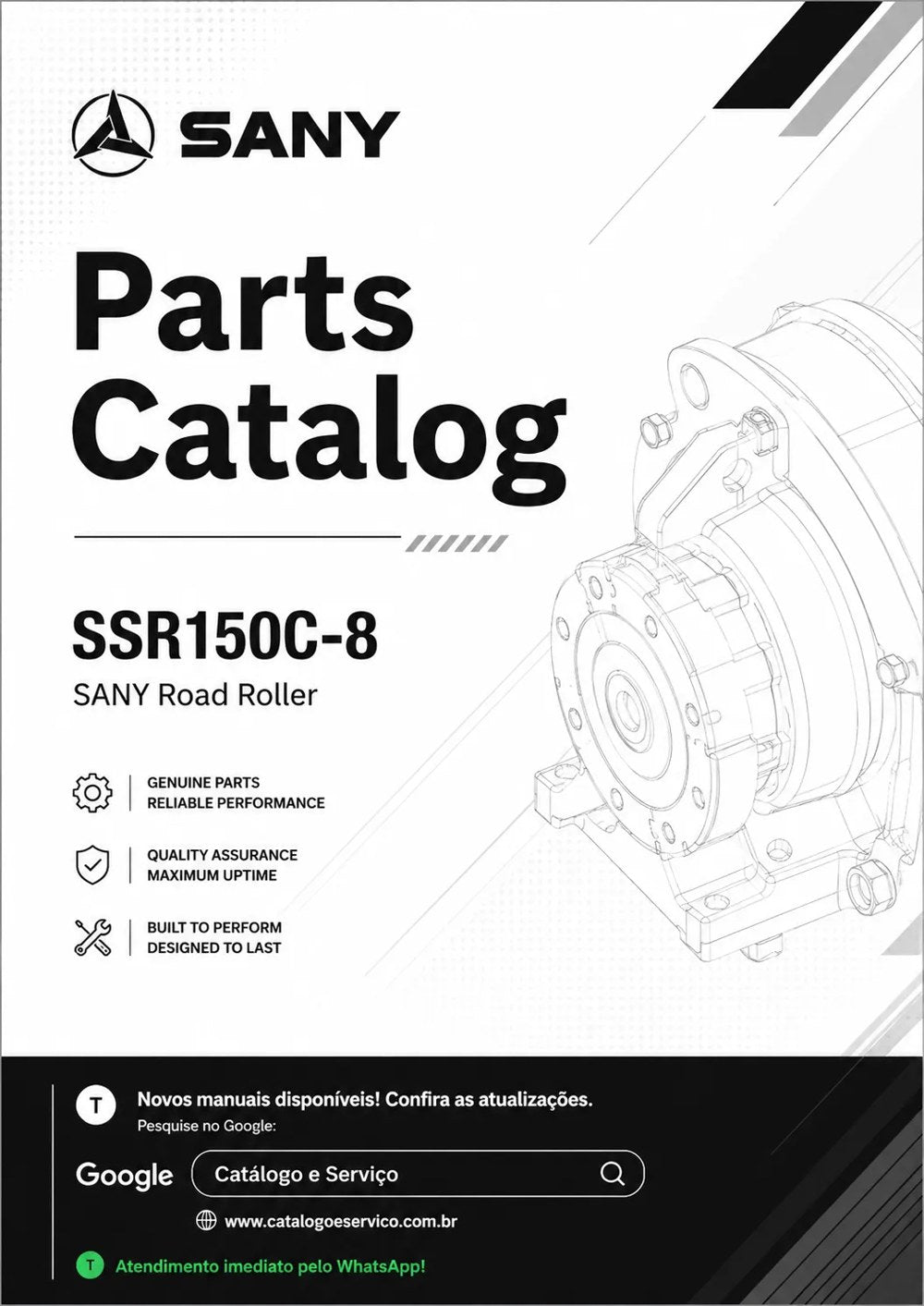 Catálogo de Peças SSR150C-8 Sany Rolo Compactador