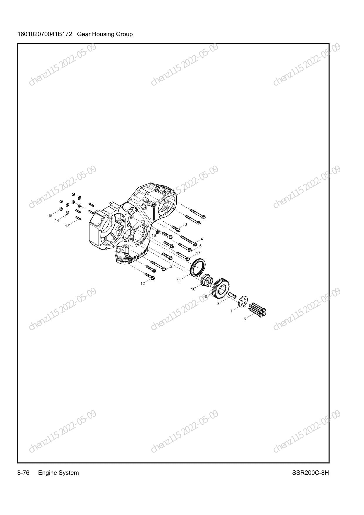Catálogo de Peças SSR200C-8H Sany Rolo Compactador - página 3