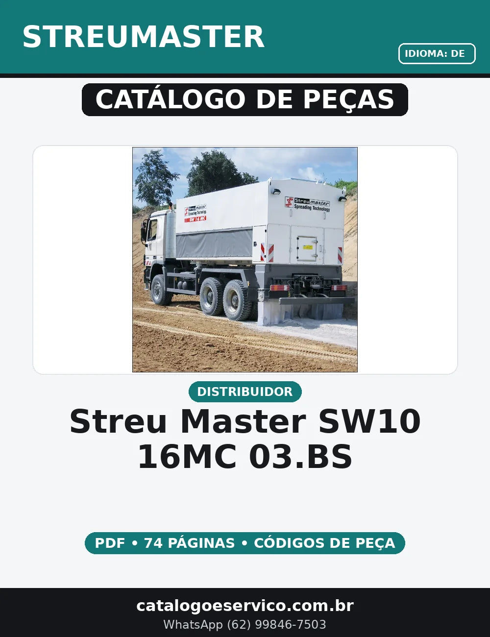 Catalogo De Peças STREU MASTER - SW10\16MC - 03.BS - Streumaster — capa do catálogo de peças