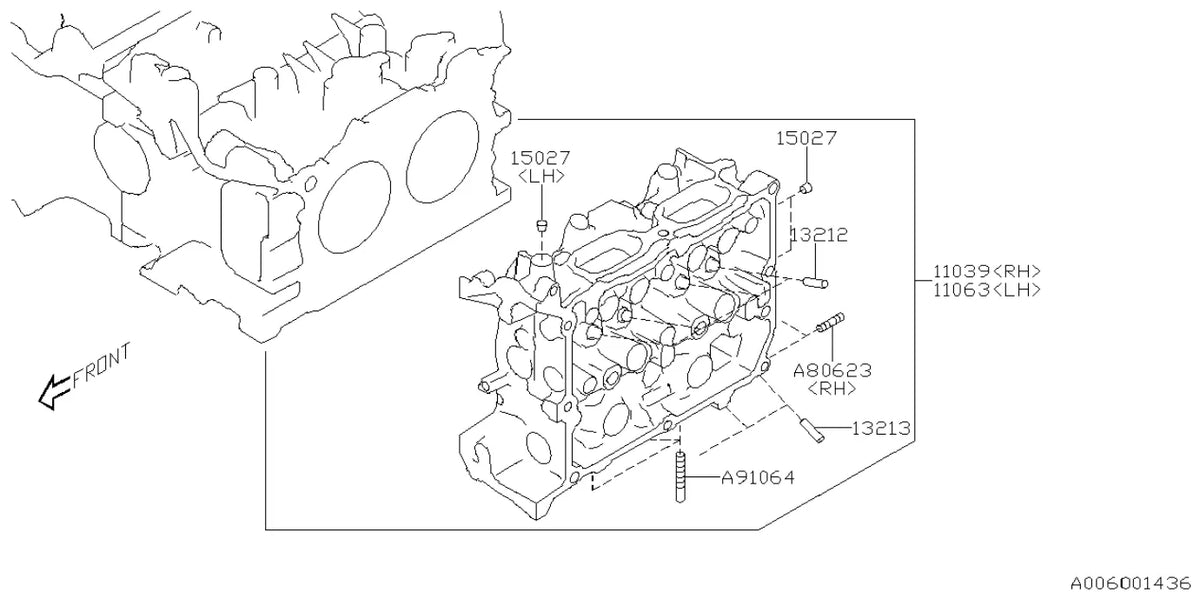 Vista explodida do Catálogo de Peças Subaru Evoltis 2020-2021 — exemplo 1
