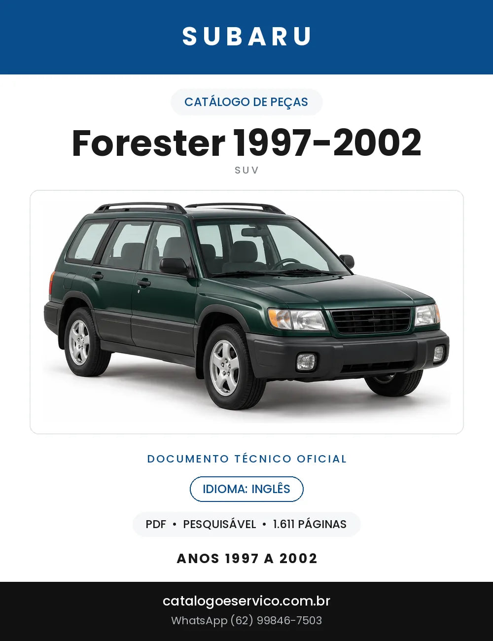 Capa do Catálogo de Peças Subaru Forester 1997-2002
