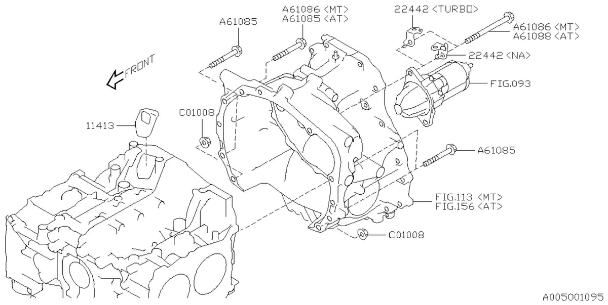 Vista explodida do Catálogo de Peças Subaru Forester 2007-2012 — exemplo 1