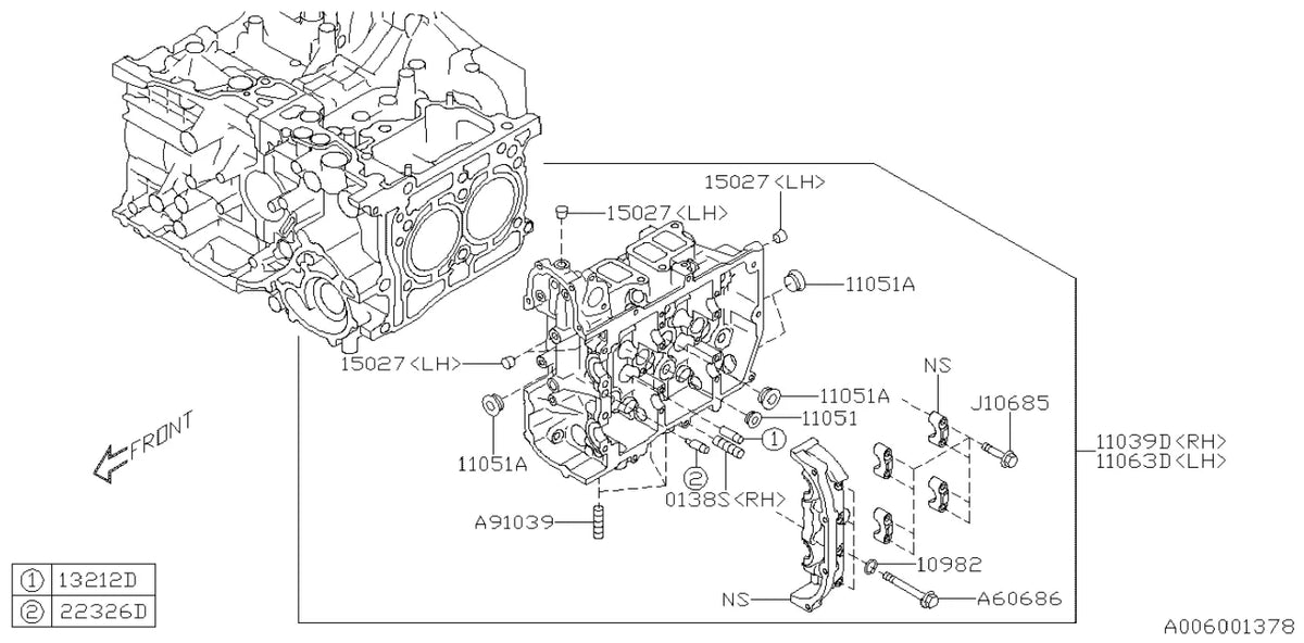 Vista explodida do Catálogo de Peças Subaru Forester 2012-2019 (JF1/JF2) — exemplo 1