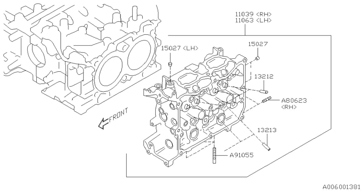 Vista explodida do Catálogo de Peças Subaru Forester 2015-2019 (PLP) — exemplo 1