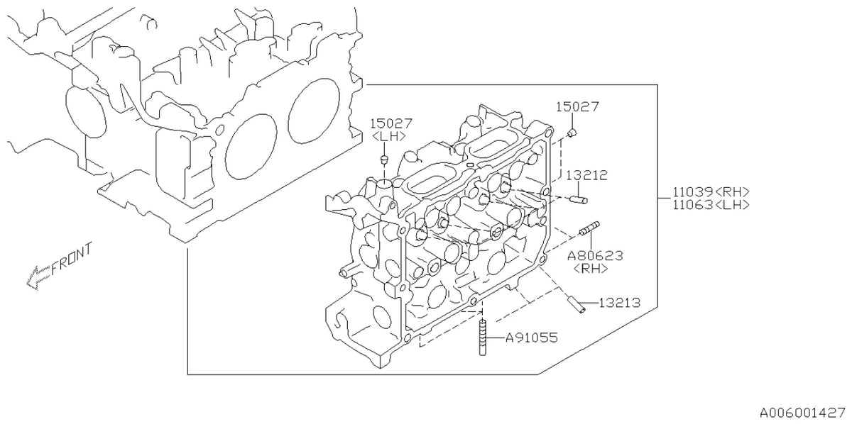 Vista explodida do Catálogo de Peças Subaru Forester 2019-2021 (MMR) — exemplo 1