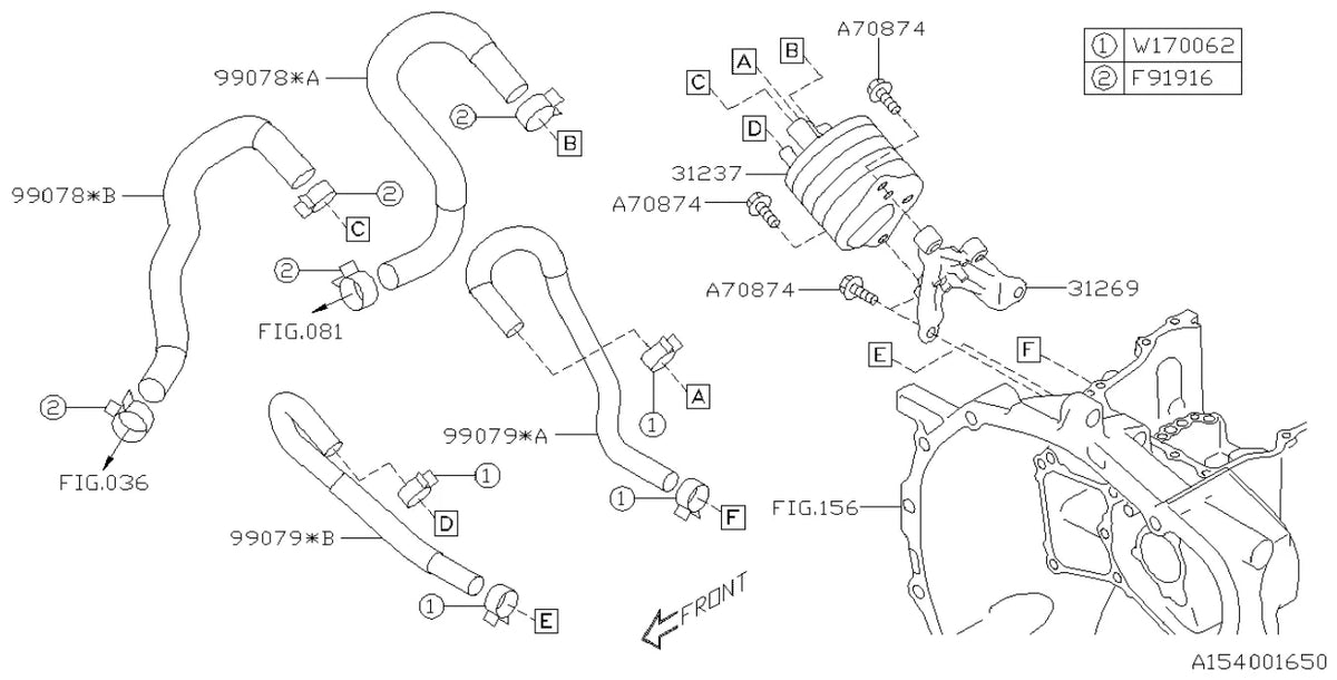 Vista explodida do Catálogo de Peças Subaru Forester 2019-2021 (MMR) — exemplo 3