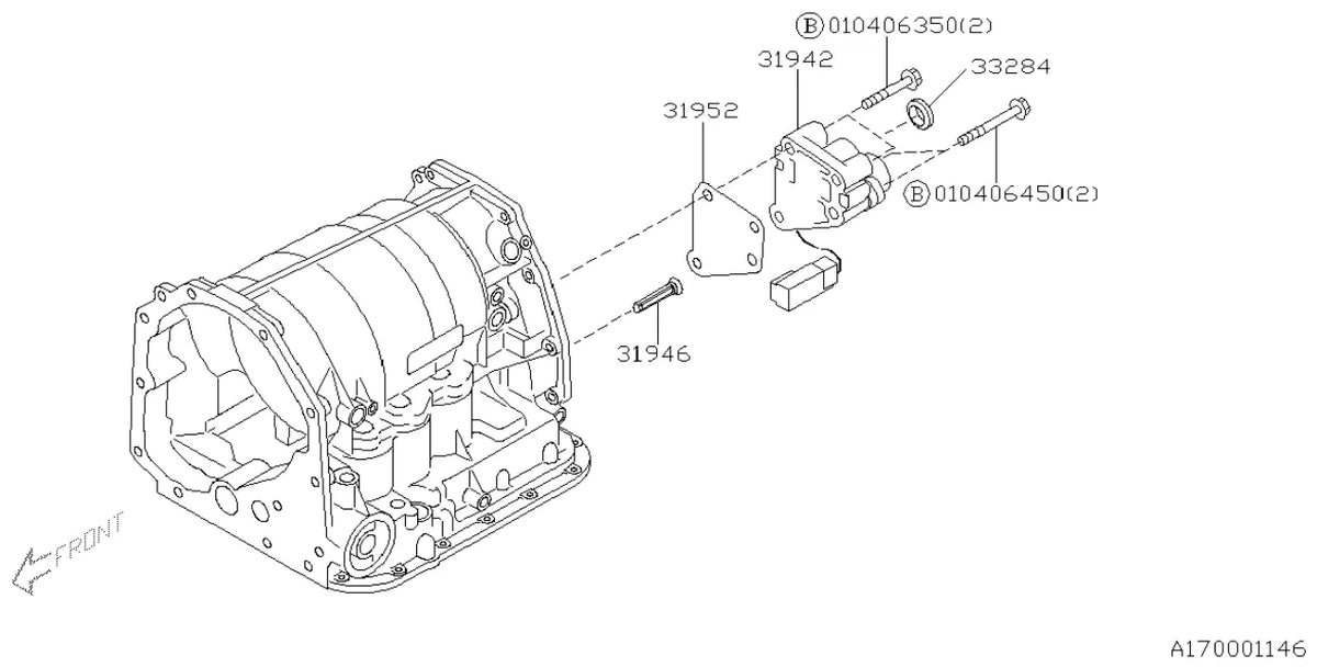 Vista explodida do Catálogo de Peças Subaru Impreza 2000-2007 — exemplo 3