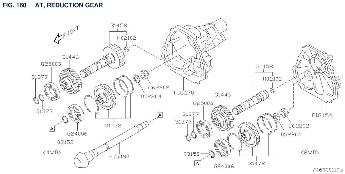 Vista explodida do Catálogo de Peças Subaru Impreza 2007-2011 — exemplo 2