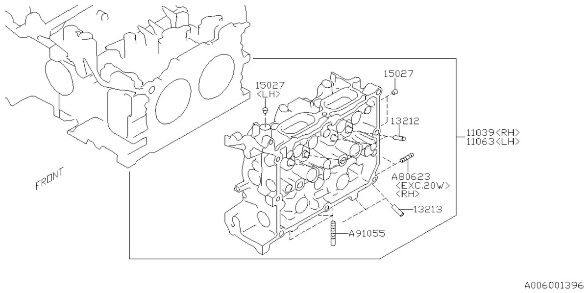 Vista explodida do Catálogo de Peças Subaru Impreza 2016-2021 — exemplo 1