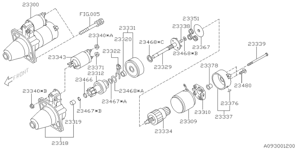 Vista explodida do Catálogo de Peças Subaru Impreza WRX / WRX STI 2007-2014 — exemplo 2