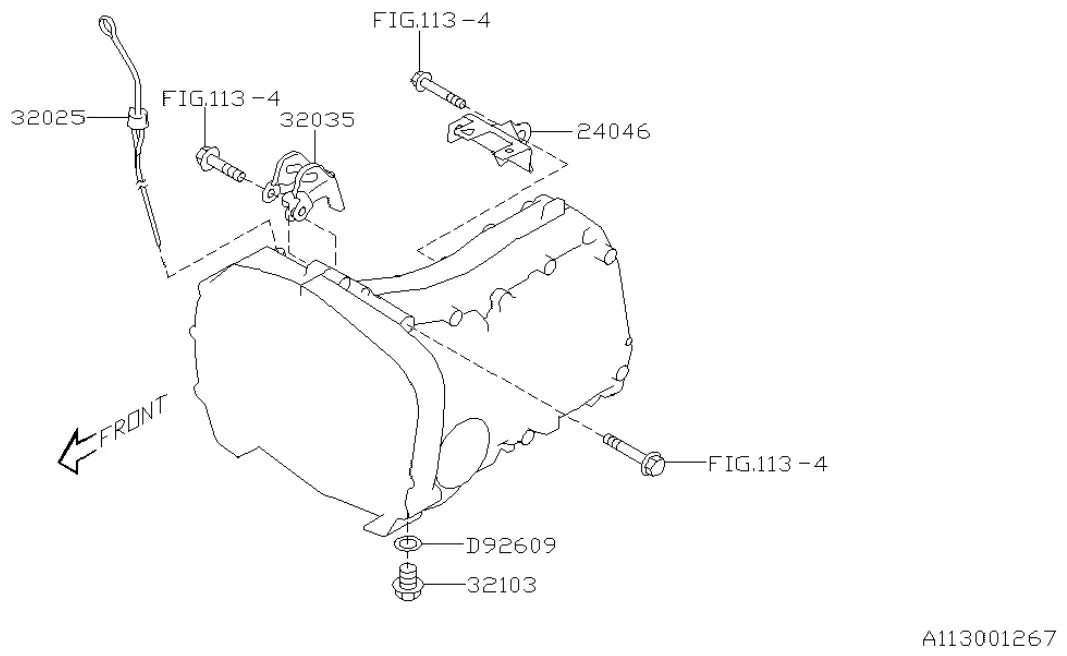 Vista explodida do Catálogo de Peças Subaru Impreza WRX / WRX STI 2007-2014 — exemplo 3