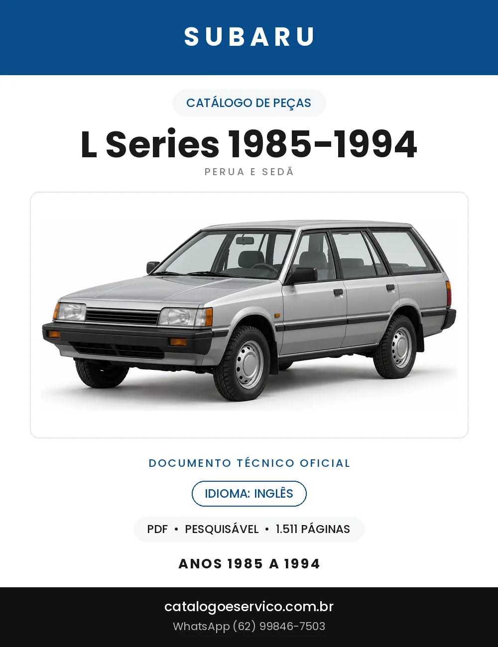 Capa do Catálogo de Peças Subaru L Series 1985-1994