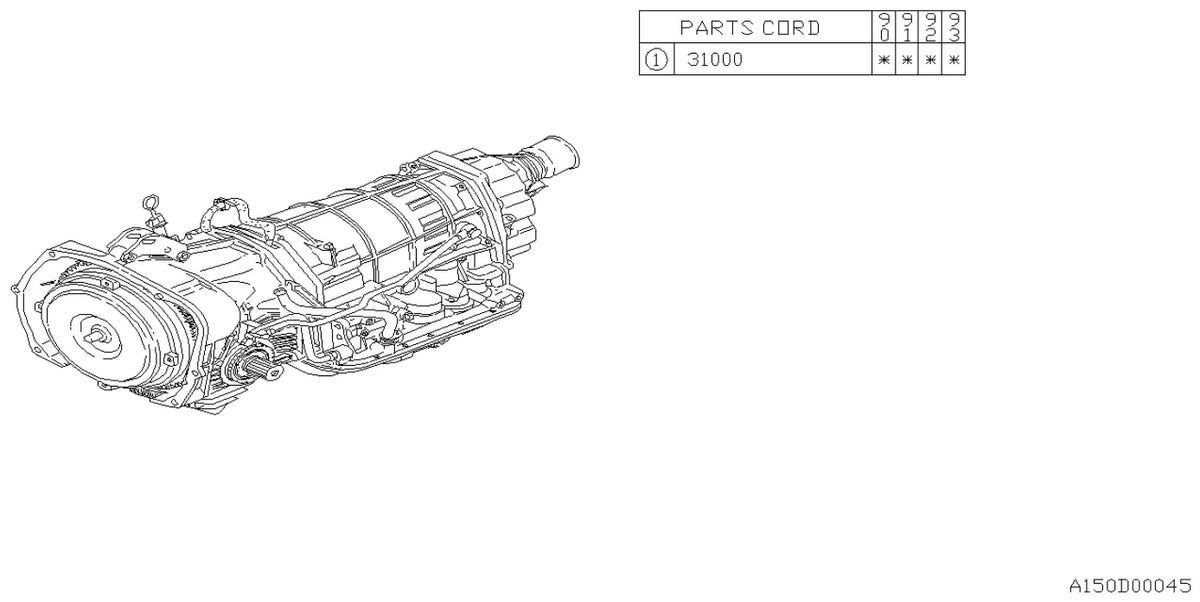 Vista explodida do Catálogo de Peças Subaru Legacy 1989-1994 — exemplo 1