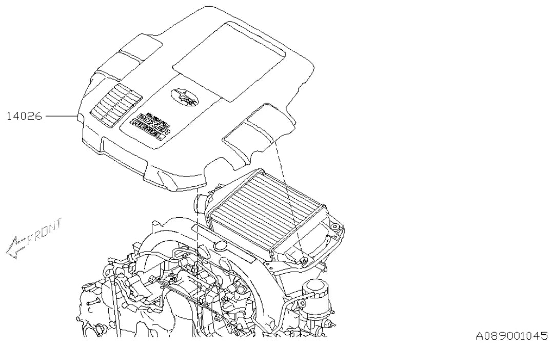 Vista explodida do Catálogo de Peças Subaru Legacy 2003-2009 — exemplo 1