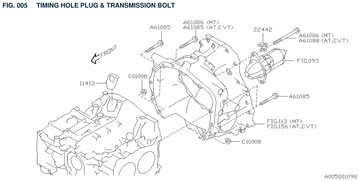 Vista explodida do Catálogo de Peças Subaru Legacy 2009-2014 — exemplo 1