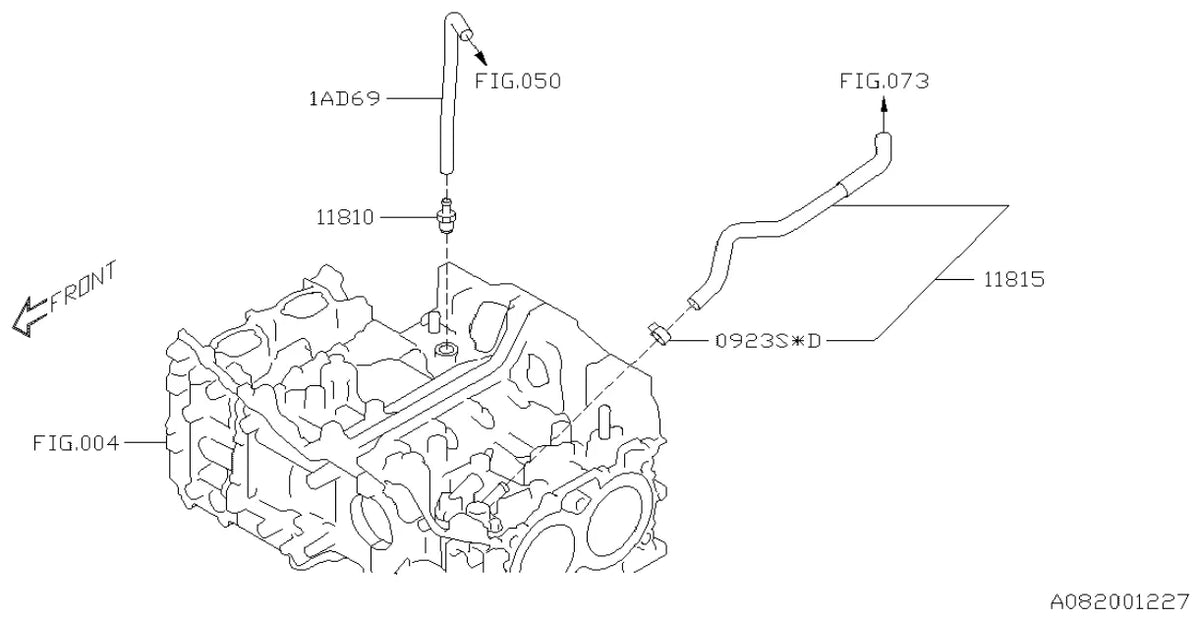 Vista explodida do Catálogo de Peças Subaru Legacy 2009-2014 — exemplo 3