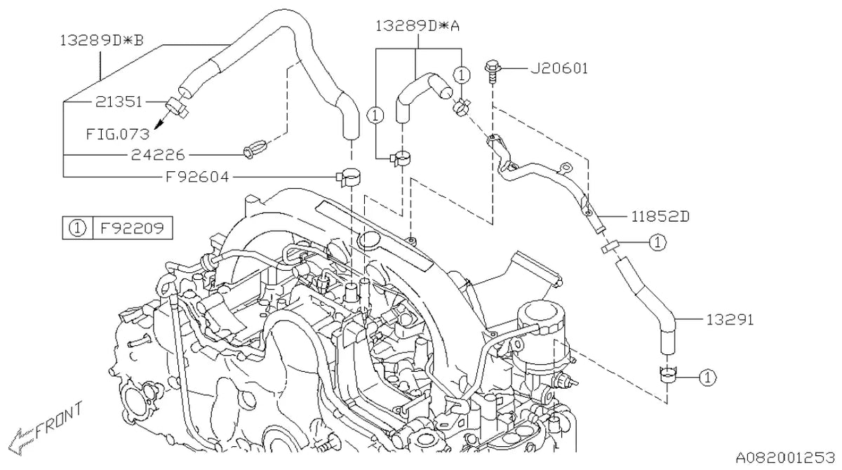 Vista explodida do Catálogo de Peças Subaru Legacy 2014-2020 — exemplo 3