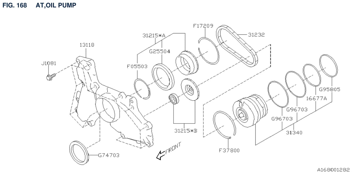 Vista explodida do Catálogo de Peças Subaru Legacy 2020-2021 — exemplo 3
