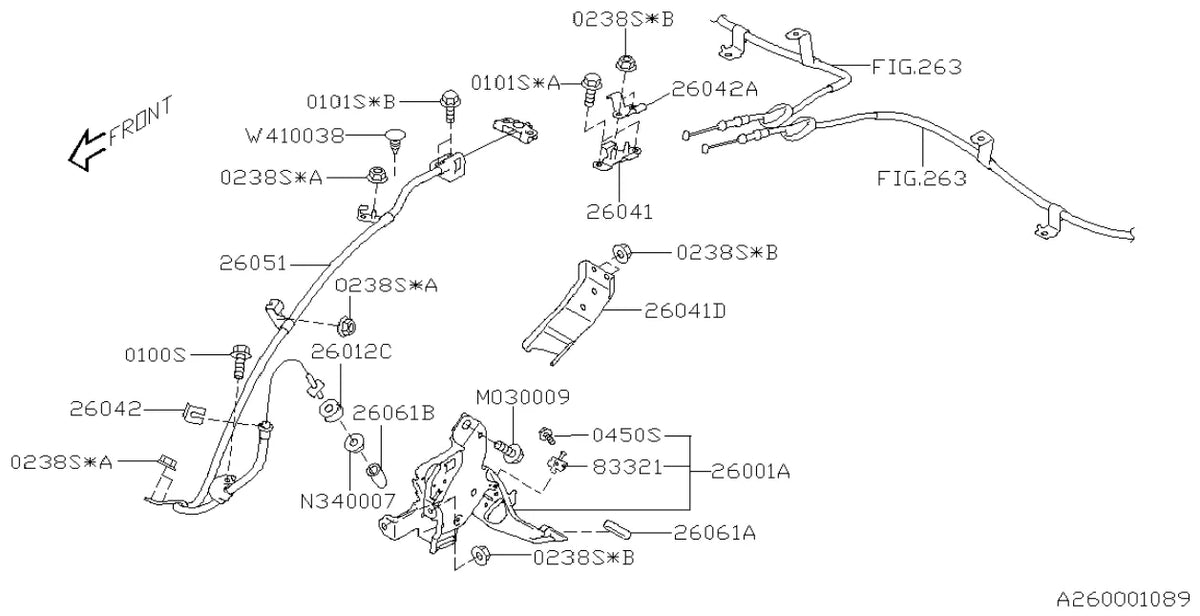 Vista explodida do Catálogo de Peças Subaru Tribeca 2006-2014 — exemplo 3