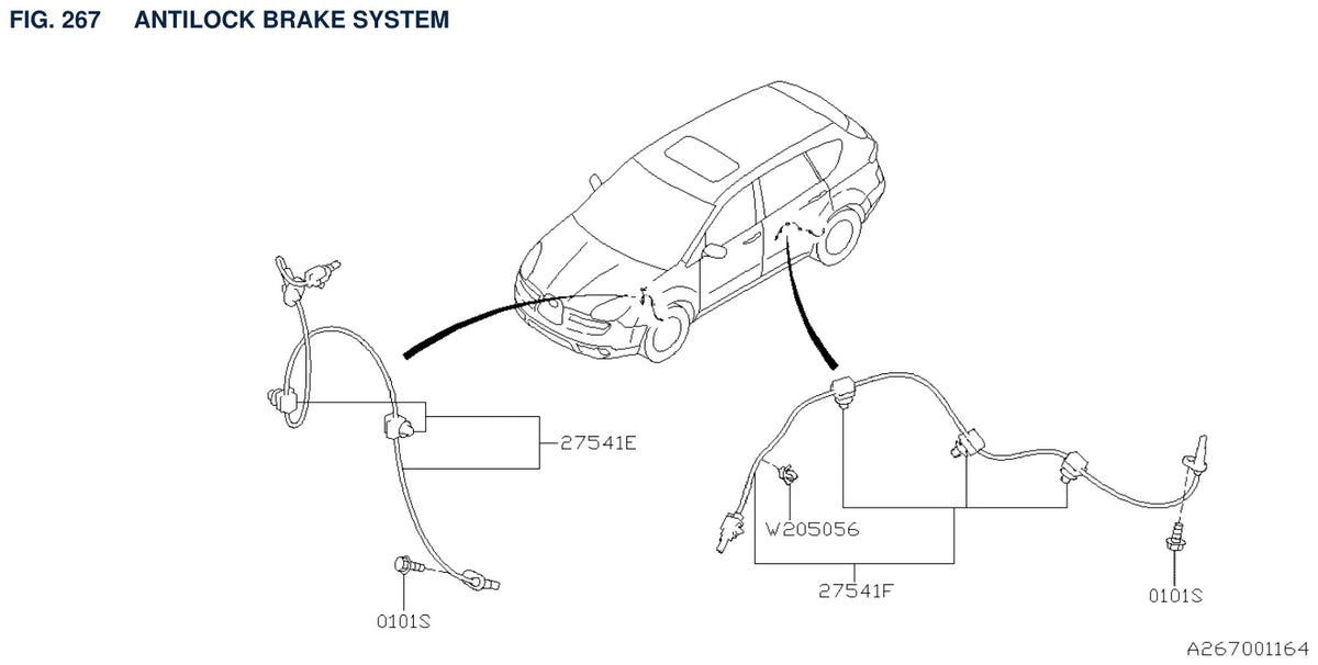 Vista explodida do Catálogo de Peças Subaru Tribeca 2006-2014 — exemplo 4