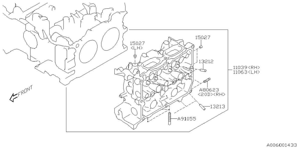 Vista explodida do Catálogo de Peças Subaru XV 2019-2021 (JF1/JF2 China) — exemplo 1