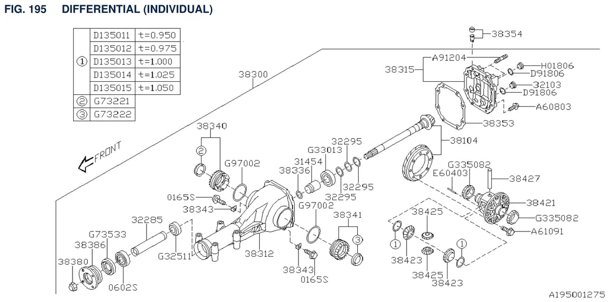 Vista explodida do Catálogo de Peças Subaru XV 2019-2021 (JF1/JF2 China) — exemplo 4