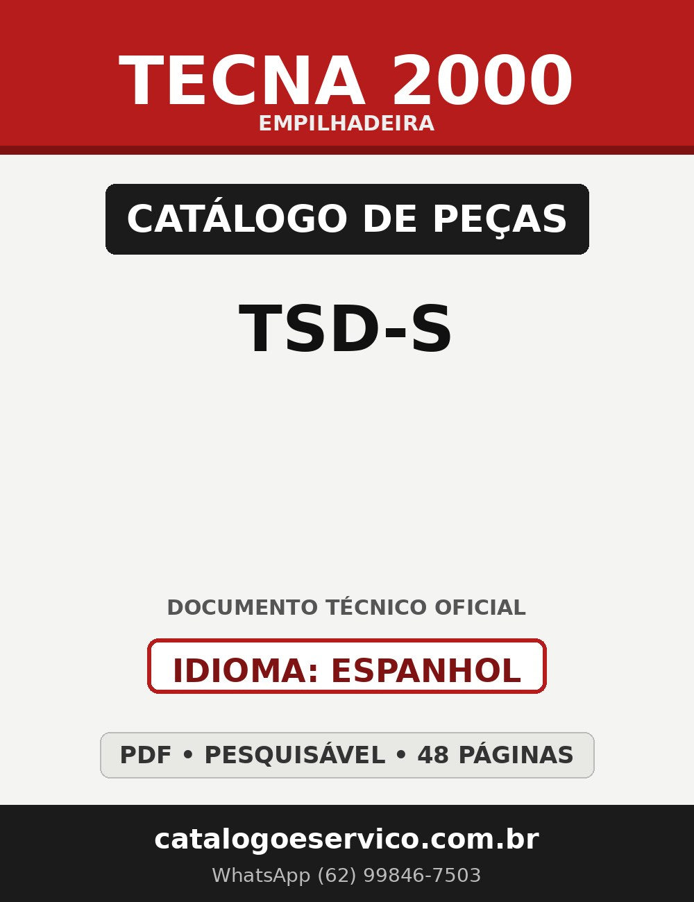 Catálogo de Peças Empilhadeira Tecna TSD-S (TSD30-S)