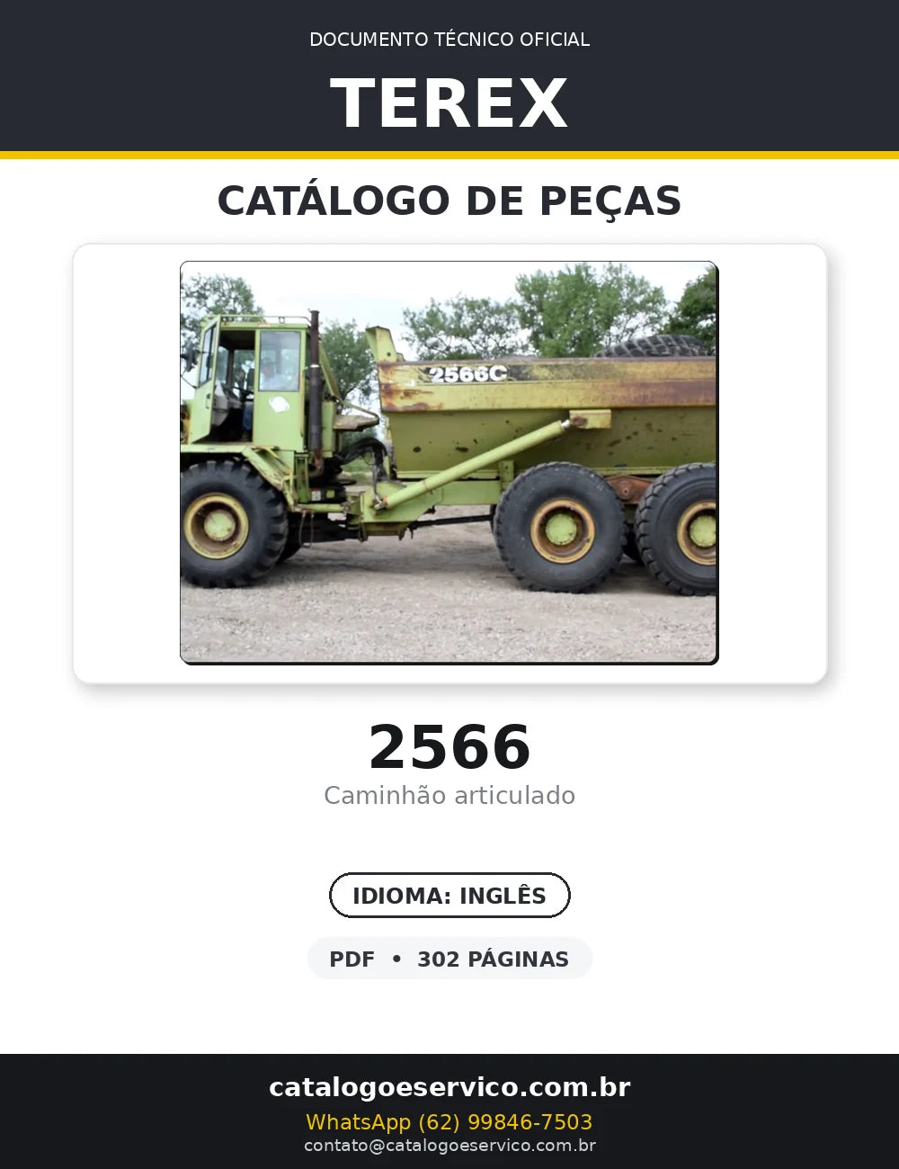 Catalogo De Peças TEREX - 2566C-2766C - Caminhao Articulado — capa