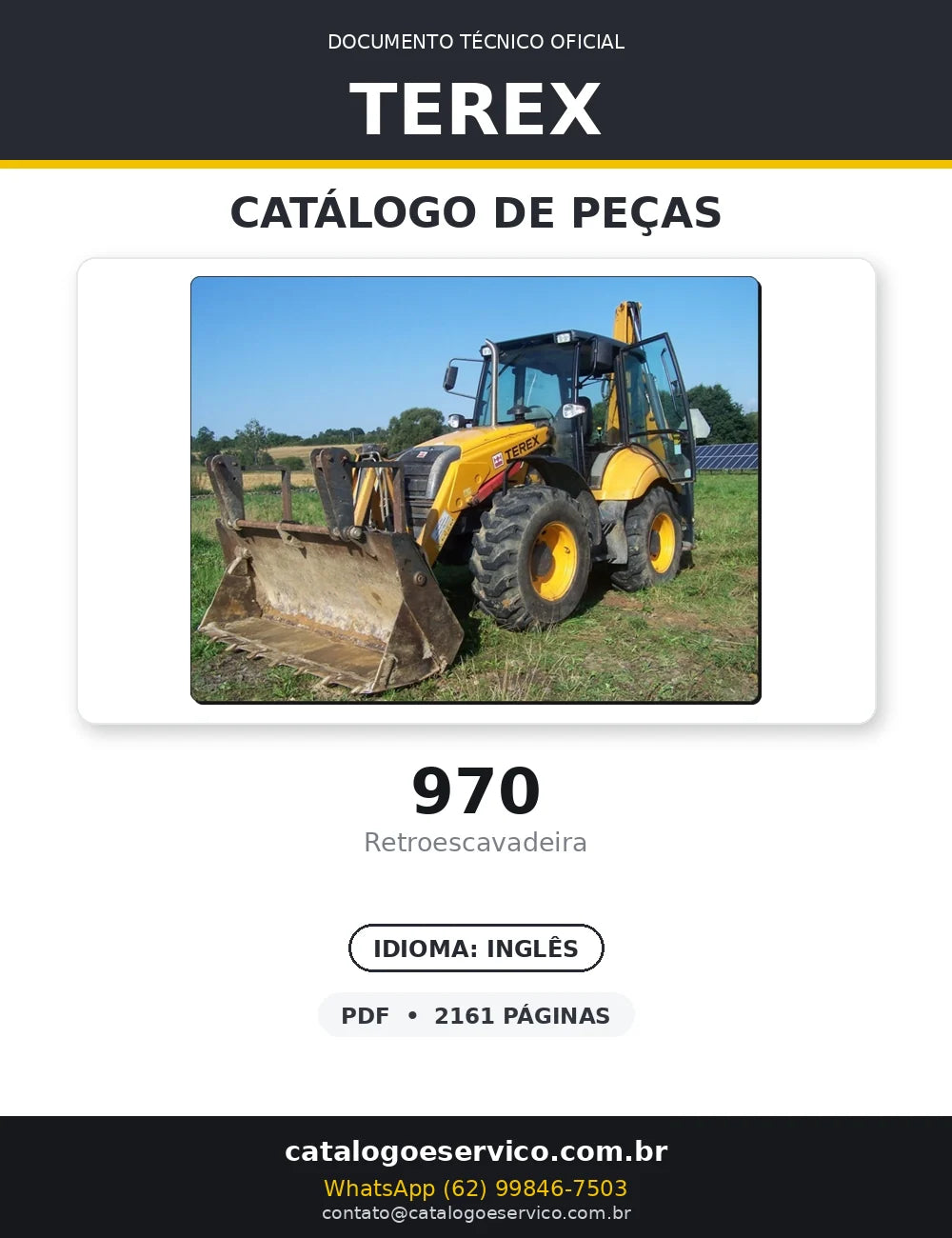 Catalogo De Peças TEREX - 970 - Retroescavadeira — capa