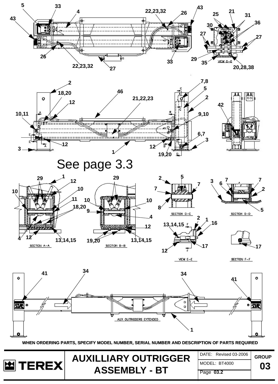 Catalogo De Peças TEREX - BT4000 - Guindaste — vista explodida