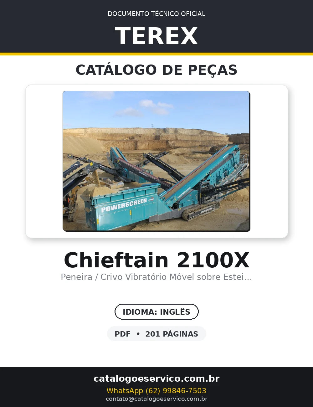Catalogo De Peças TEREX - CHIEFTAIN 2100X - POWERSCREEN — capa