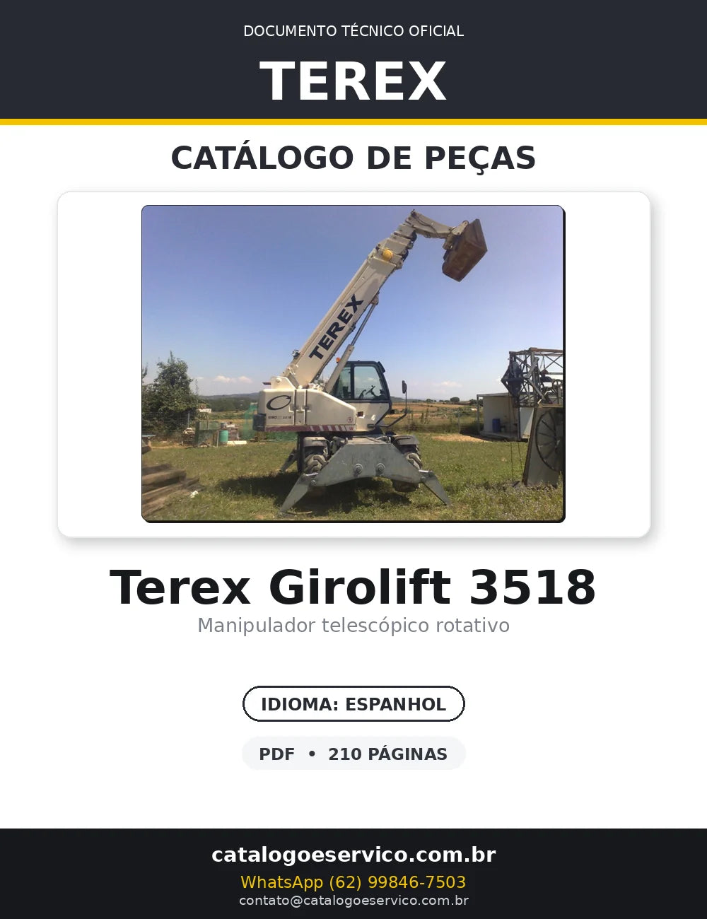 Catalogo De Peças TEREX - Girolift 3518 - Manipulador Telescópico — capa