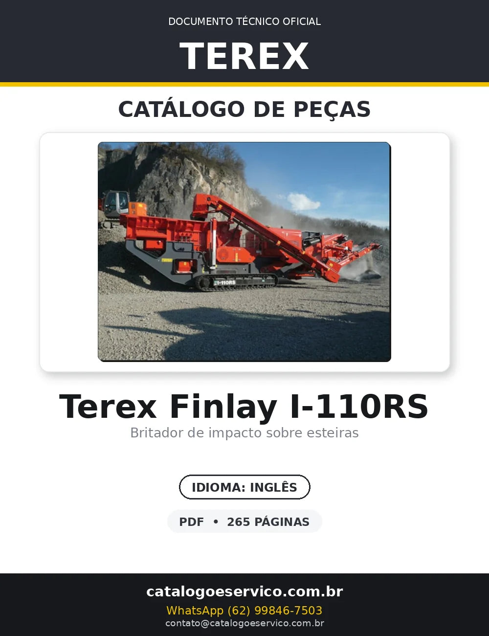 Catalogo De Peças TEREX - I-110RS - Britador De Esteira — capa