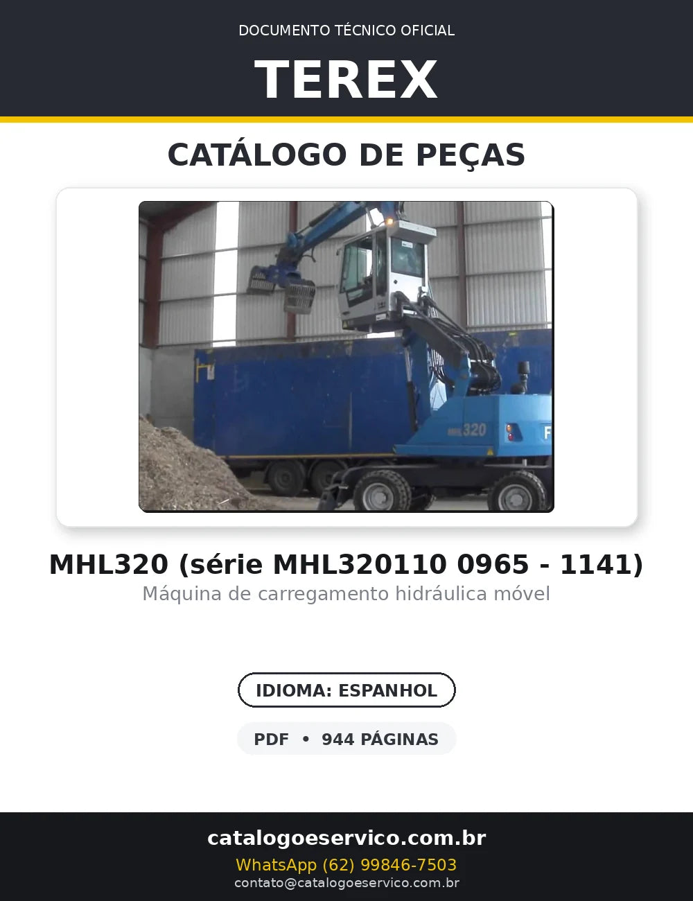 Catalogo De Peças TEREX - MHL320 - Hidráulica Movel Carregamento — capa