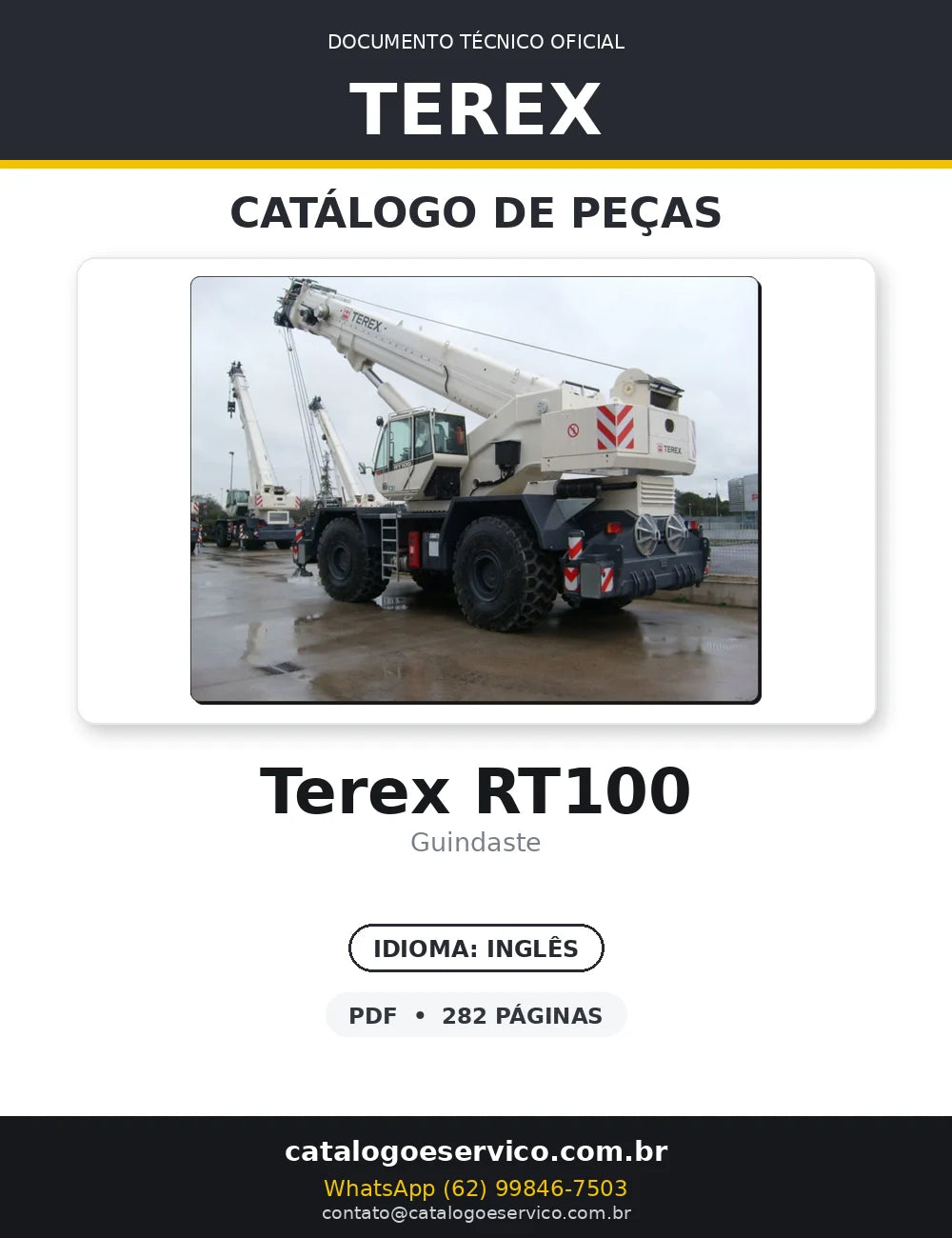 Catalogo De Peças TEREX - RT100 - Guindaste — capa