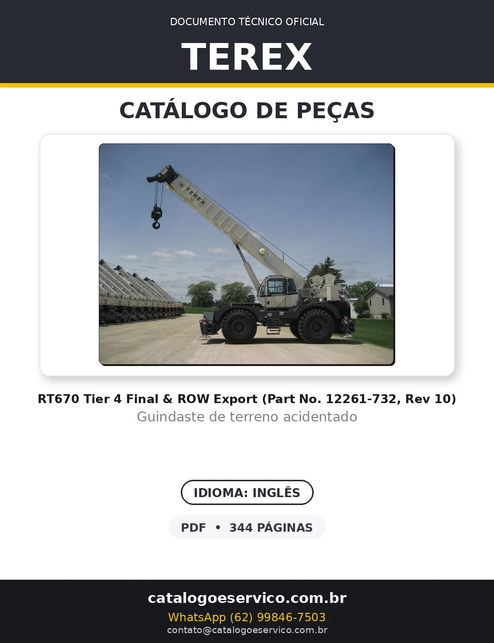 Catalogo De Peças TEREX - RT670 - Guindaste — capa