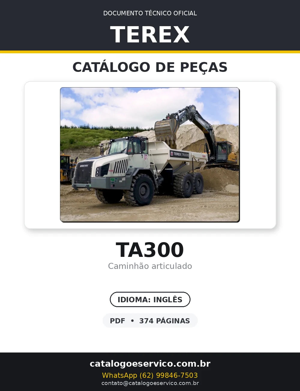 Catalogo De Peças TEREX - TA300 - Caminhao Articulado — capa