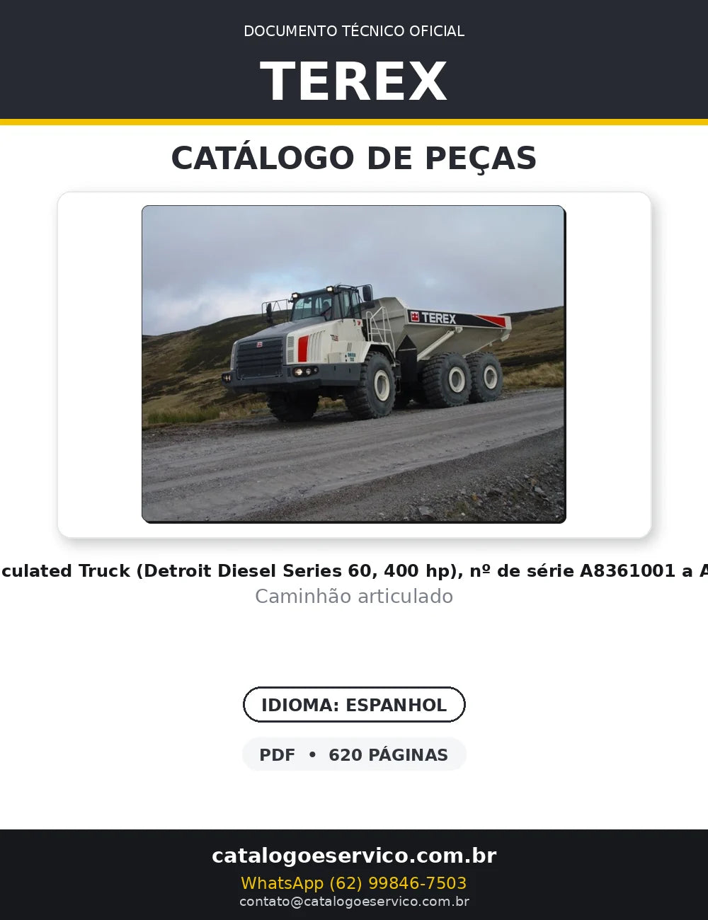 Catalogo De Peças TEREX - TA35 - Caminhao Articulado — capa