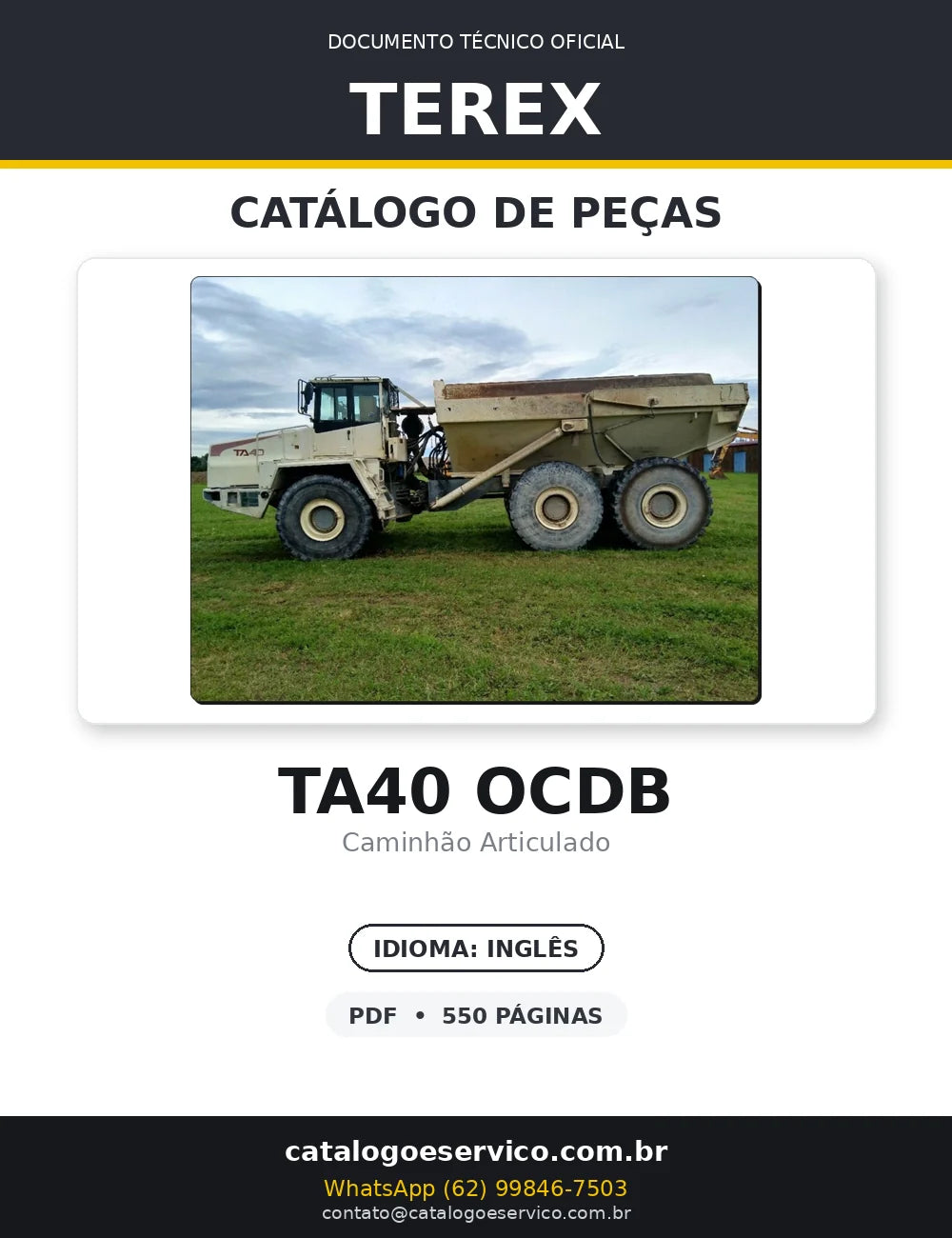 Catalogo De Peças TEREX - TA40 - Caminhao Articulado — capa