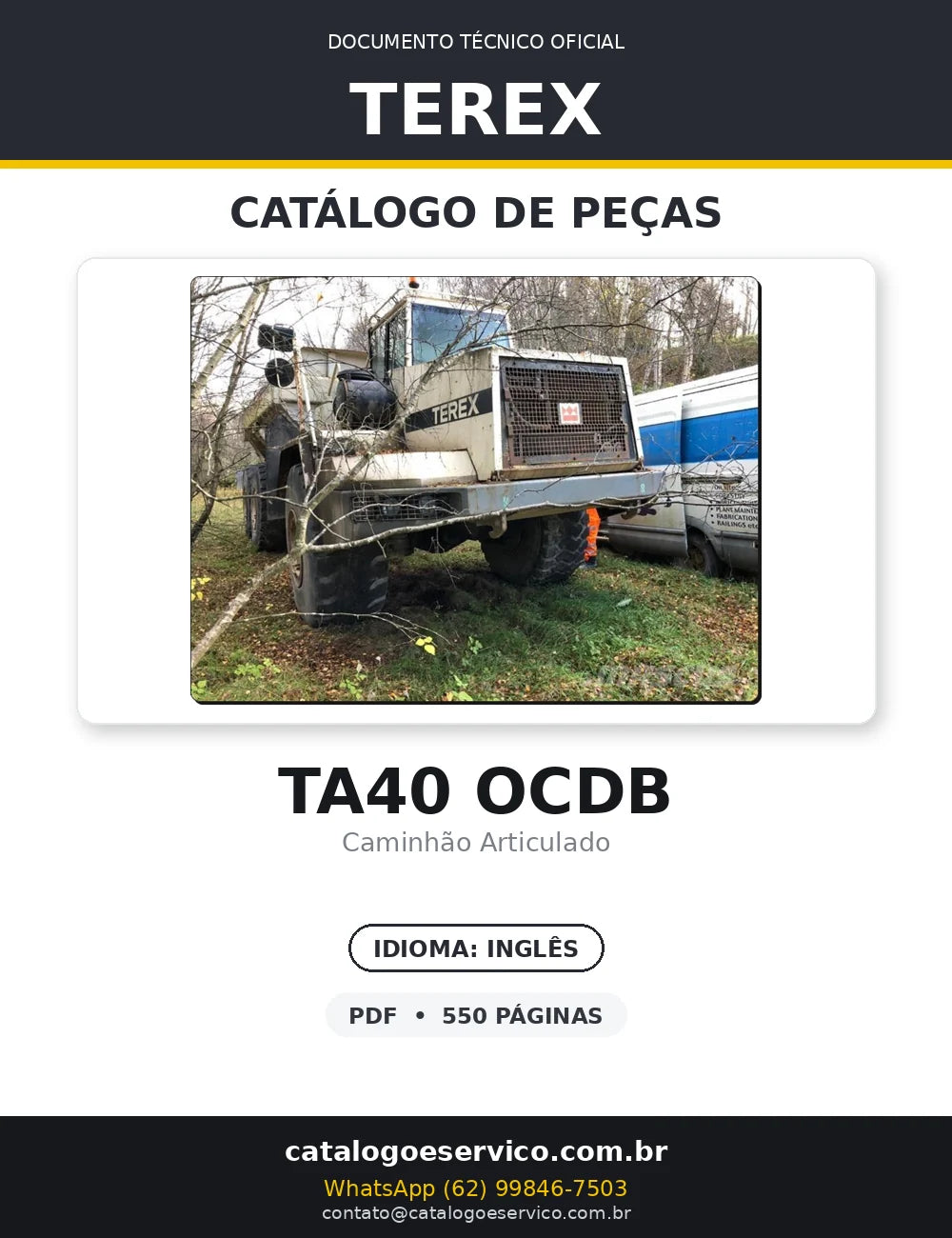 Catalogo De Peças TEREX - TA40 OCDB - Caminhao Articulado — capa